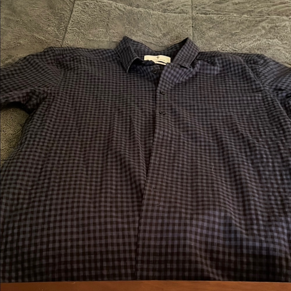 Blue Casual Button Down Shirt with Classic Design